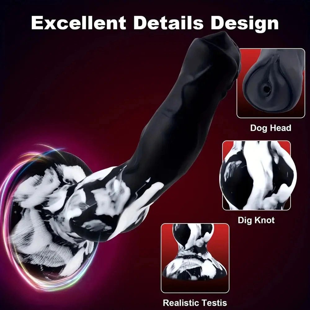 Knotted Fox Silicone Dildo 8 in - Animal Knot Fantasy Dildo