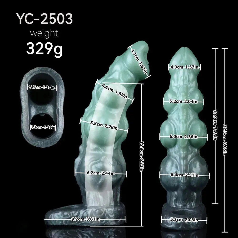 Knotted Hollow Fantasy Sleeve - Silicone Fantasy Dildo