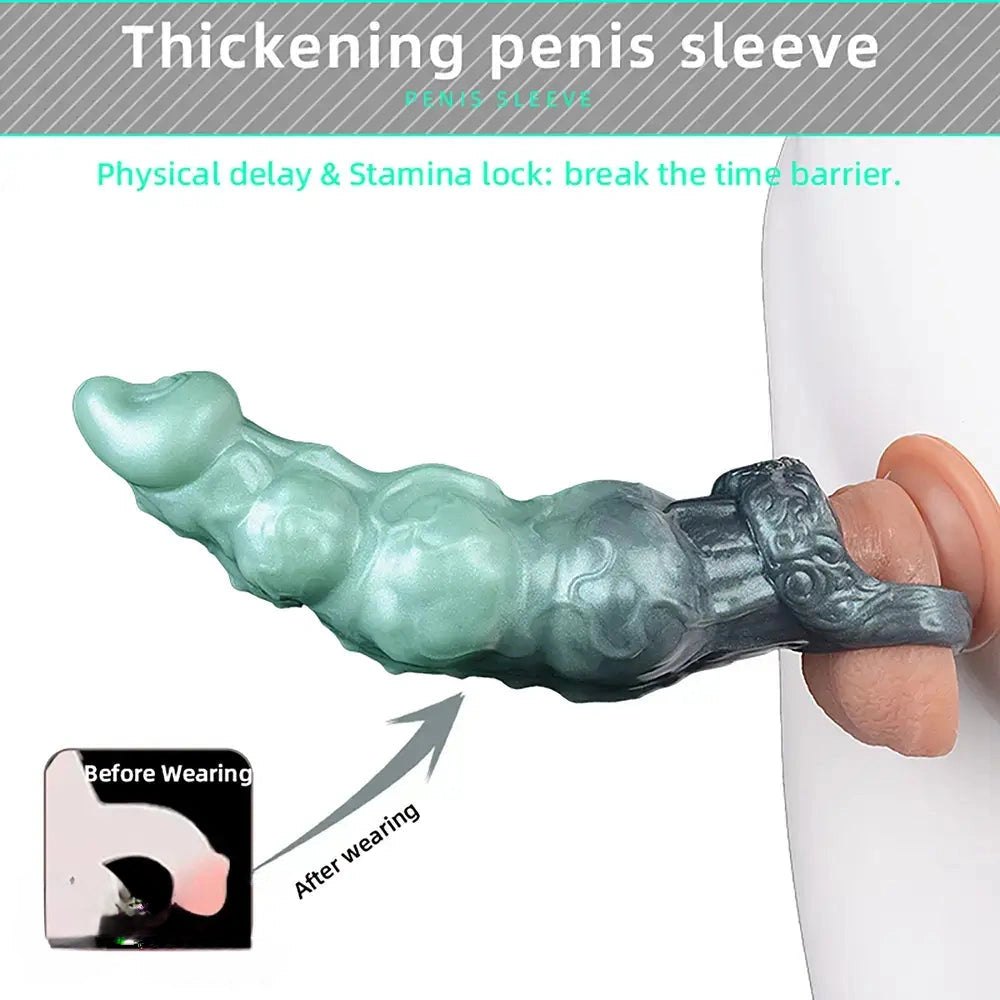 Knotted Hollow Fantasy Sleeve - Silicone Fantasy Dildo