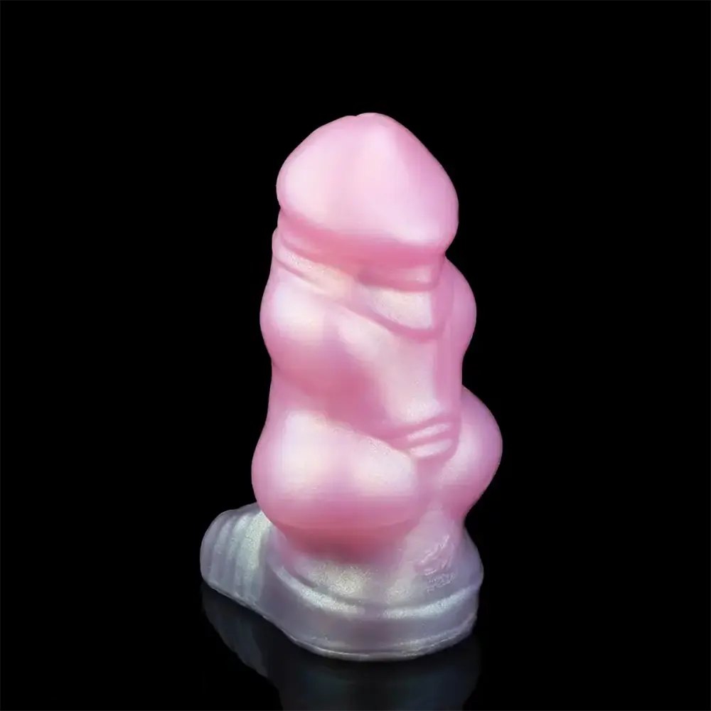 Knotted Hollow Cock Extender - Silicone Animal Sheath