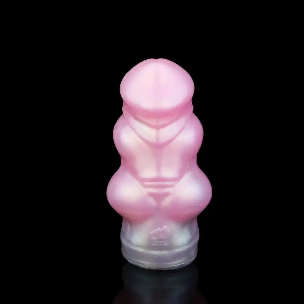 Knotted Hollow Cock Extender - Silicone Animal Sheath
