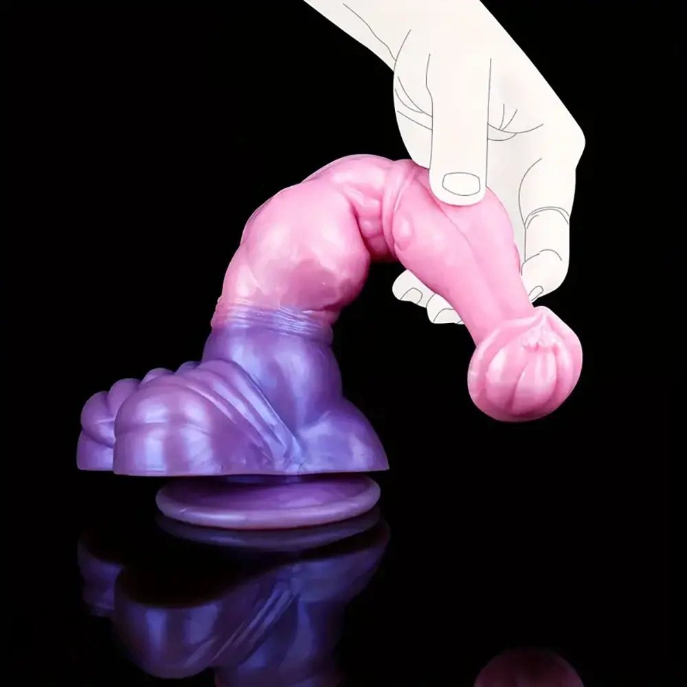 Knotted Horse Dildo 11 in - Silicone Animal Fantasy Dildo
