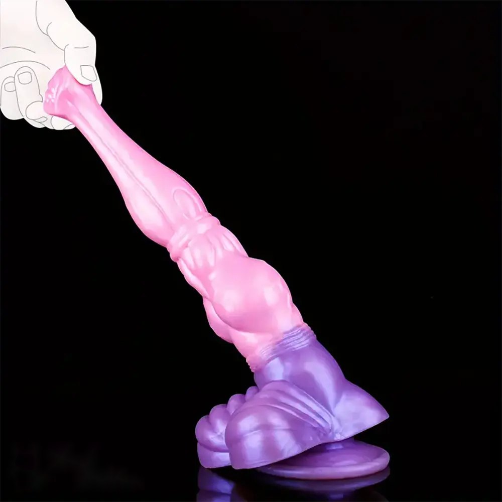 Knotted Horse Dildo 11 in - Silicone Animal Fantasy Dildo