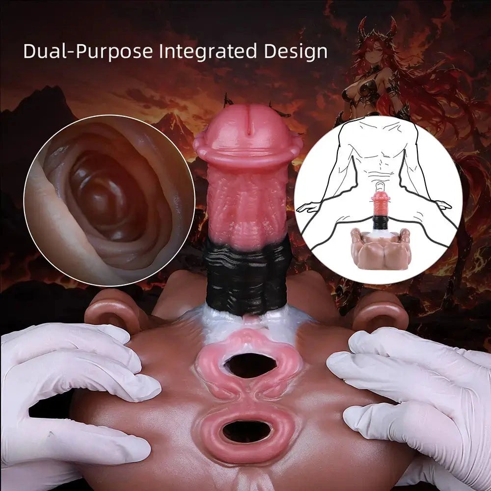 Knotted Horse Dildo Animal Base 7.79in - Fantasy Animal Toy