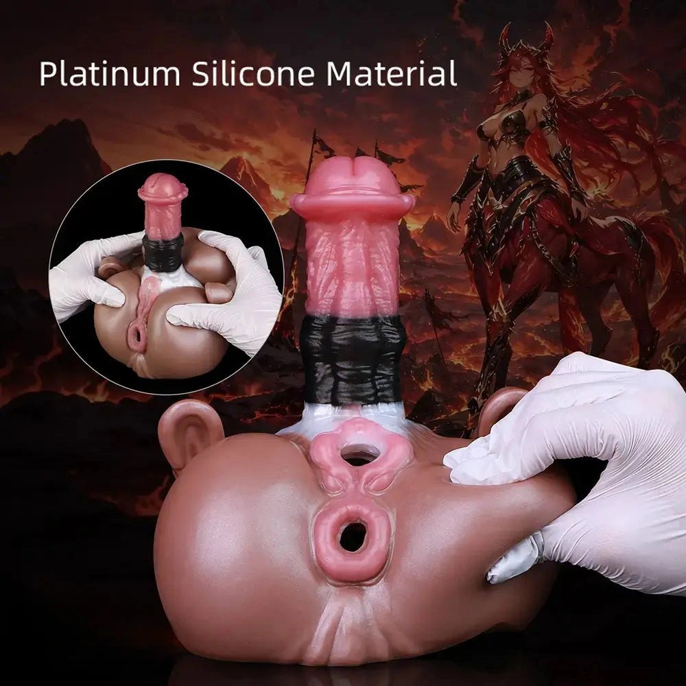 Knotted Horse Dildo Animal Base 7.79in - Fantasy Animal Toy