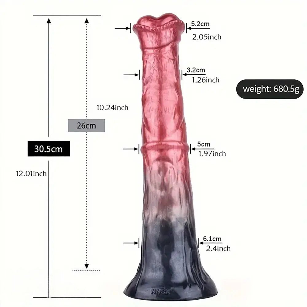 Knotted Horse Silicone Dildo - Bendable Animal Knot Dildo