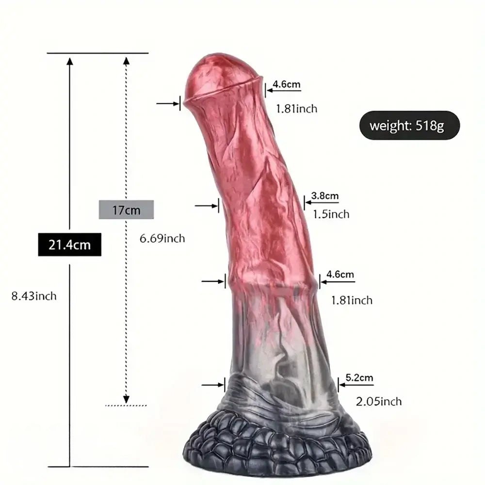 Knotted Horse Silicone Dildo - Bendable Animal Knot Dildo