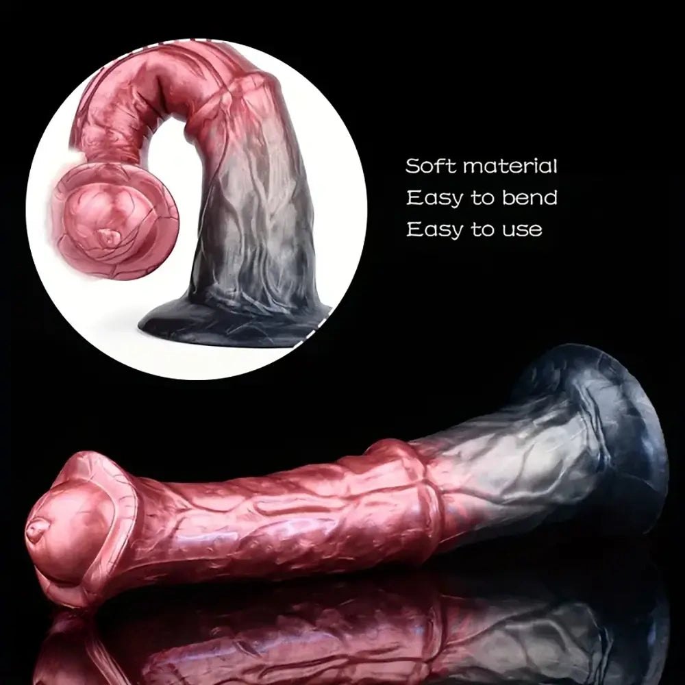 Knotted Horse Silicone Dildo - Bendable Animal Knot Dildo