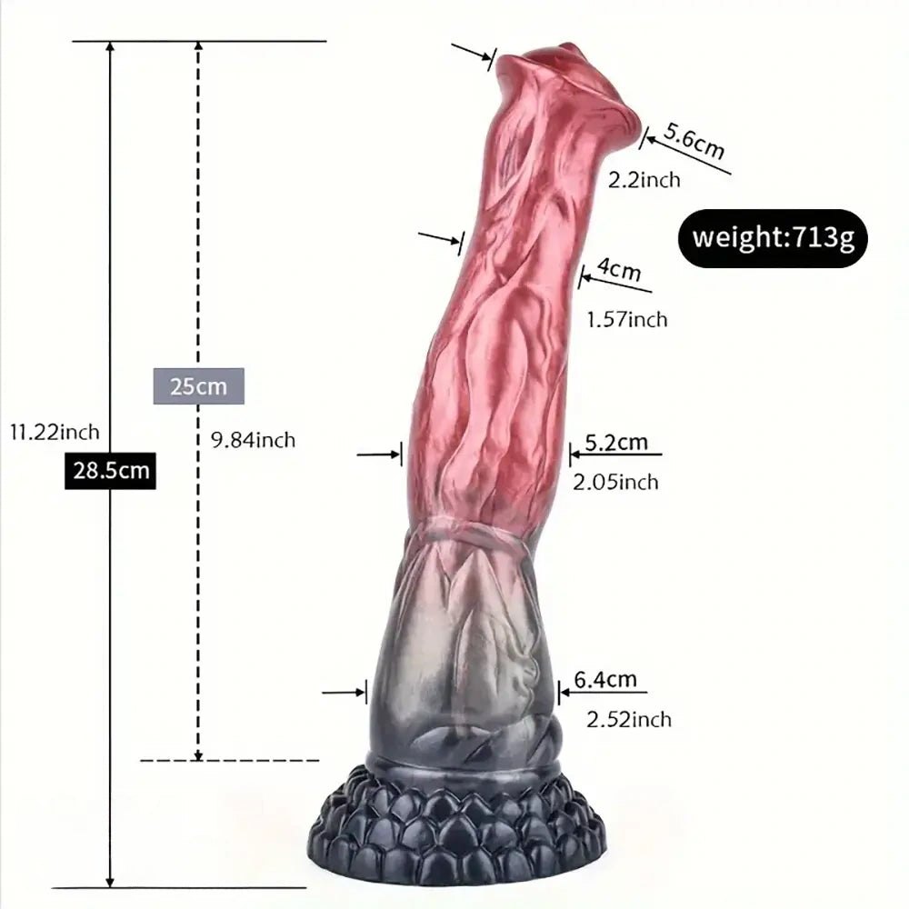 Knotted Horse Silicone Dildo - Bendable Animal Knot Dildo