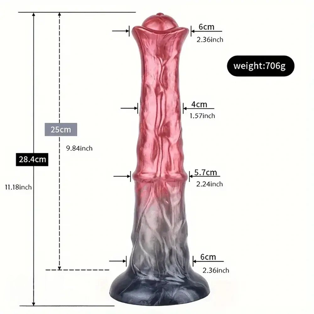 Knotted Horse Silicone Dildo - Bendable Animal Knot Dildo