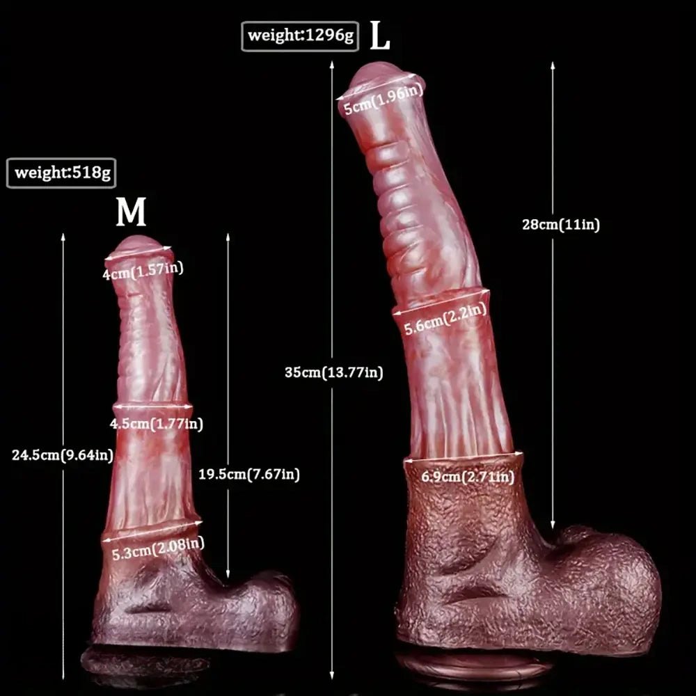 Knotted Horse Style Dildo 13.77in - Animal Dildo