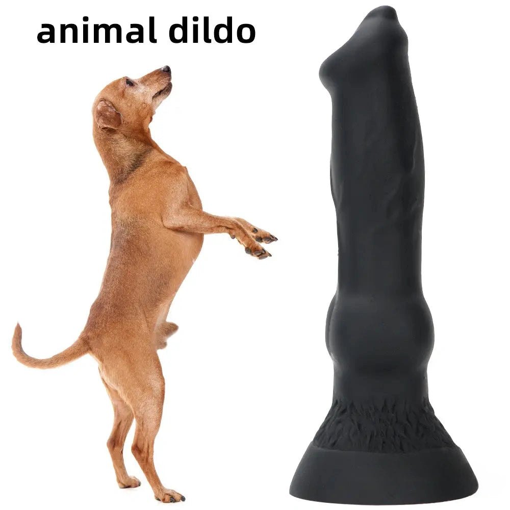 Knotted Animal Silicone Dildo 7.5in - Horse Dildo Style