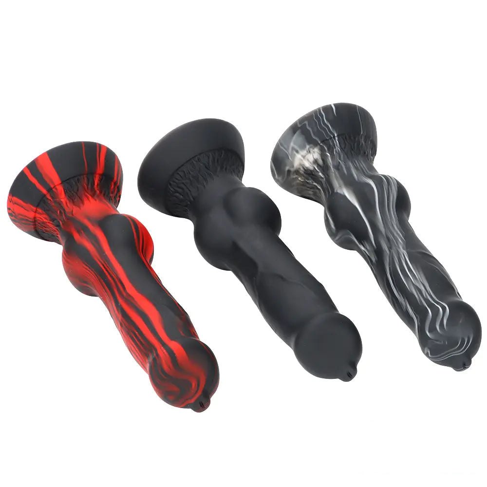 Knotted Animal Silicone Dildo 7.5in - Horse Dildo Style