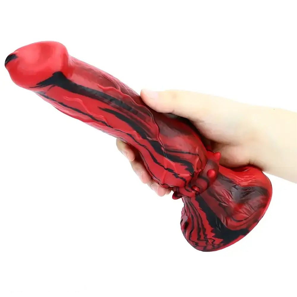 Knotted Marbled Animal Dildo - Silicone Knot Dildo