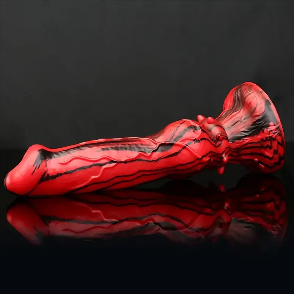 Knotted Marbled Animal Dildo - Silicone Knot Dildo