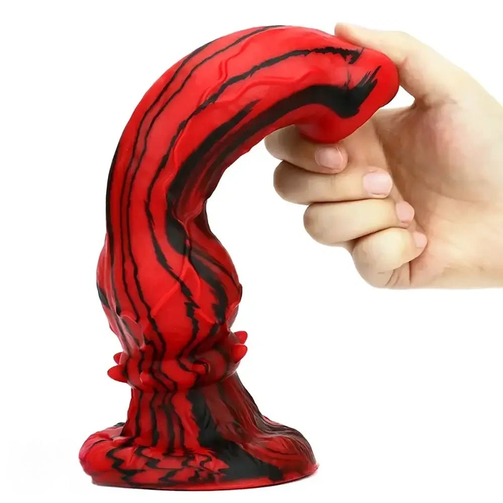 Knotted Marbled Animal Dildo - Silicone Knot Dildo