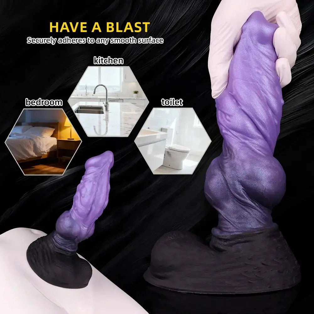 Knotted Monster Fantasy Dildo - Big Silicone Fantasy Dildo