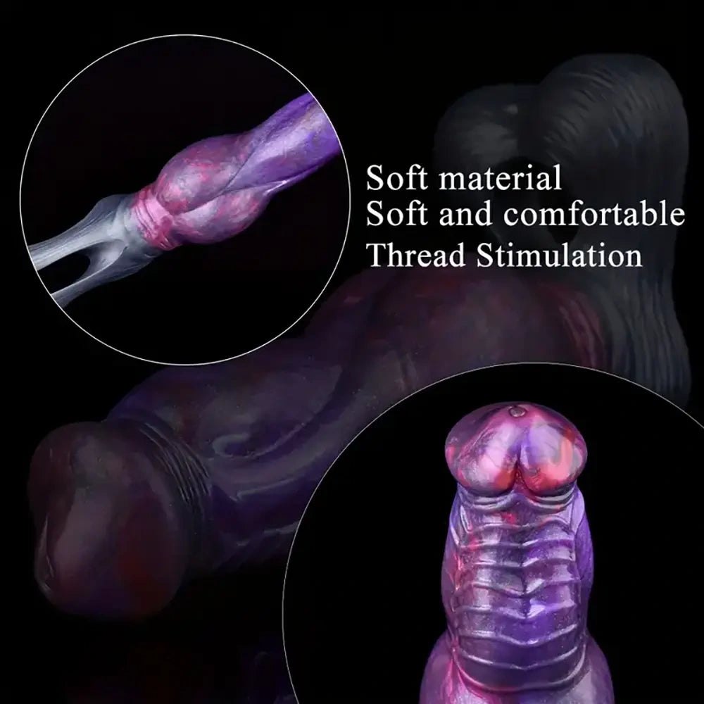 Knotted Silicone Animal Dildo - Horse Style Knotted Dildo