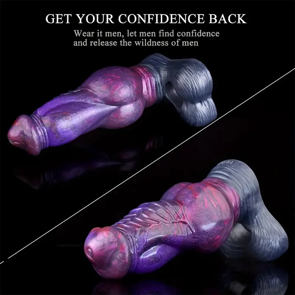 Knotted Silicone Animal Dildo - Horse Style Knotted Dildo