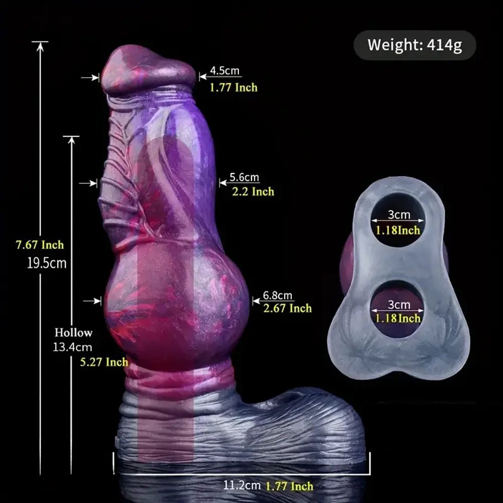 Knotted Silicone Animal Dildo - Horse Style Knotted Dildo