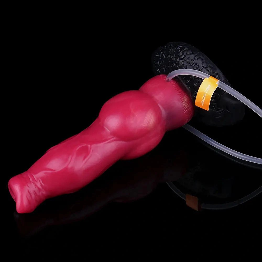 Knotted Silicone Animal Dildo 8.46in - Knotted Dog Dildo