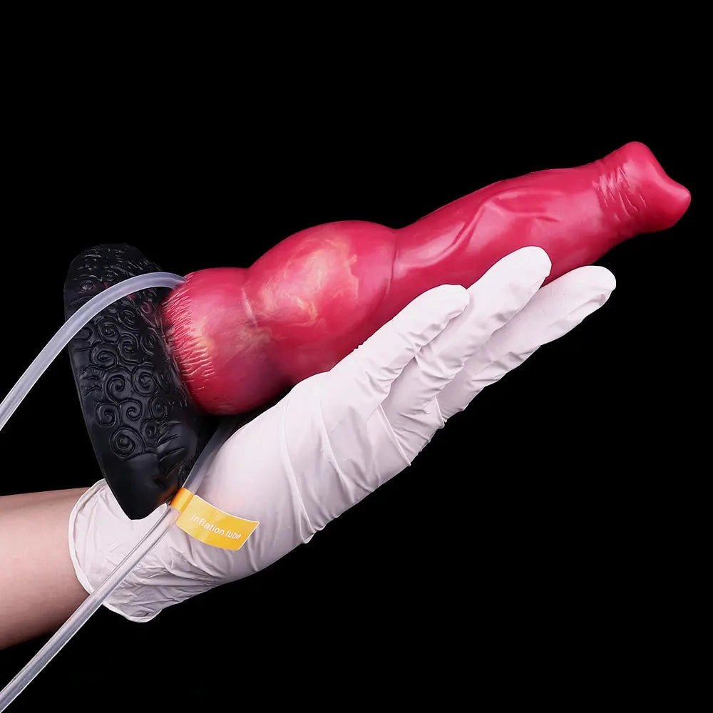 Knotted Silicone Animal Dildo 8.46in - Knotted Dog Dildo