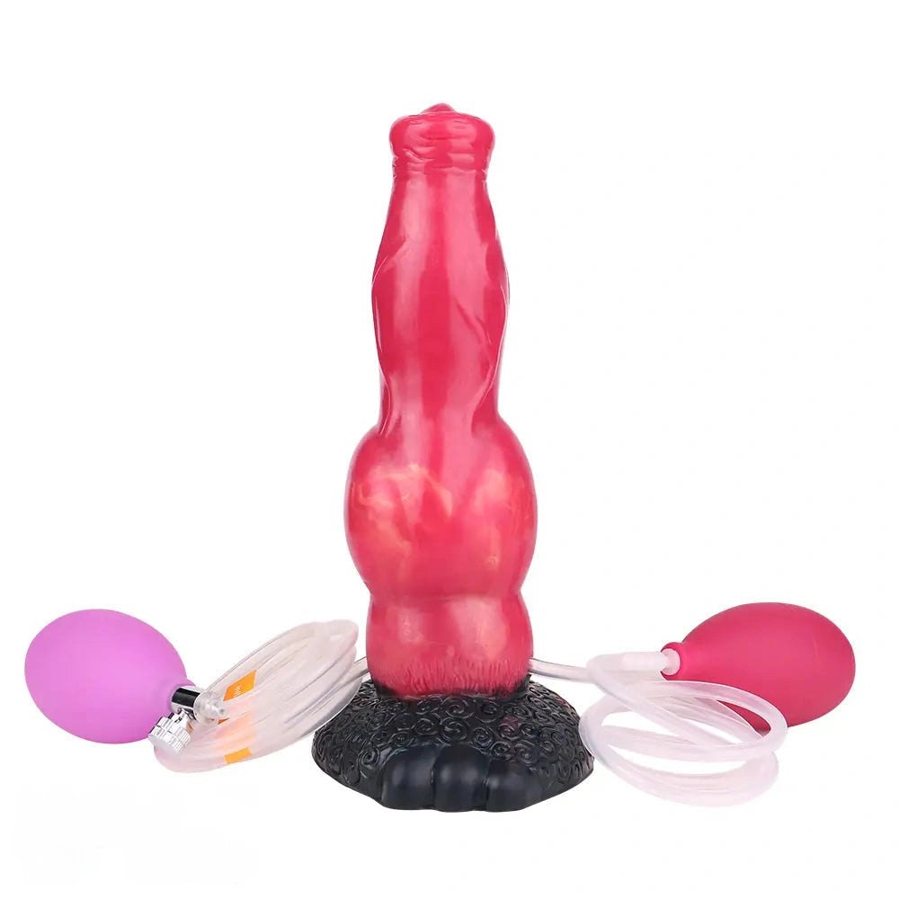 Knotted Silicone Animal Dildo 8.46in - Knotted Dog Dildo