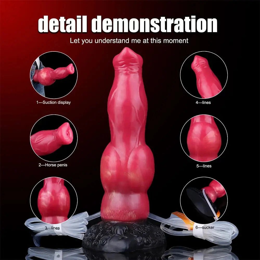 Knotted Silicone Animal Dildo 8.46in - Knotted Dog Dildo