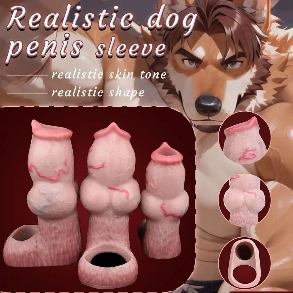 Knotted Silicone Animal Dildo - Dog Knot Fantasy Dildo