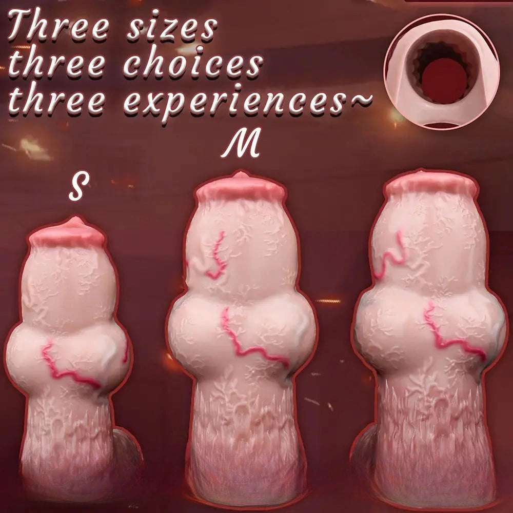 Knotted Silicone Animal Dildo - Dog Knot Fantasy Dildo