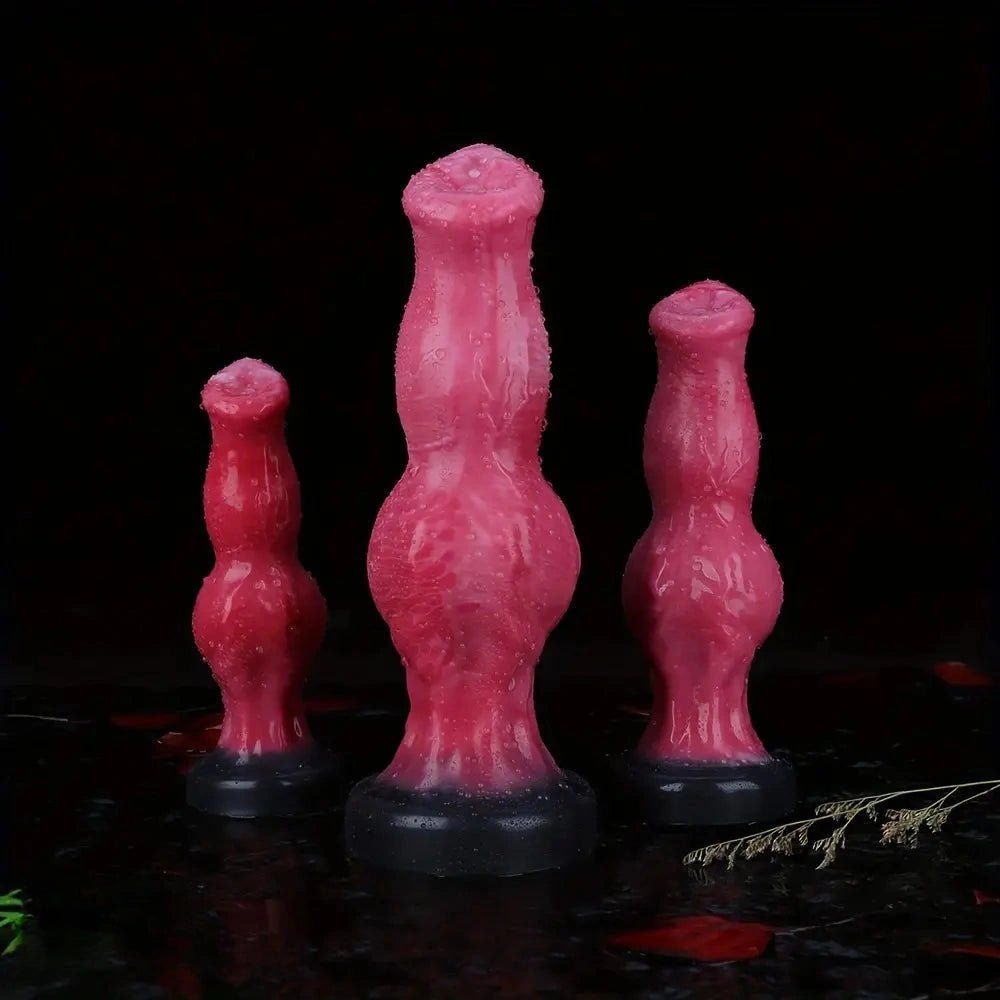 Knotted Silicone Animal Dildo - Animal Dildo, 3 Sizes