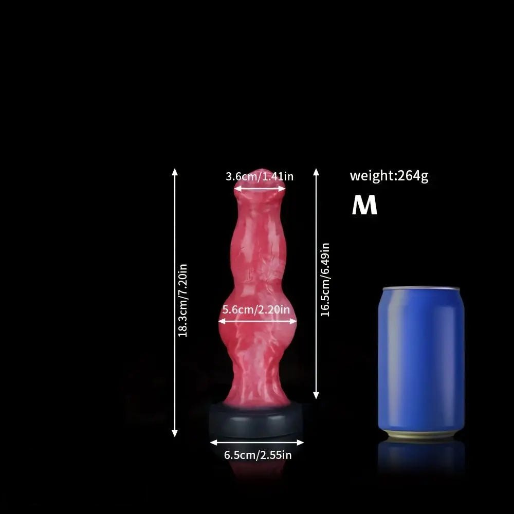 Knotted Silicone Animal Dildo - Animal Dildo, 3 Sizes