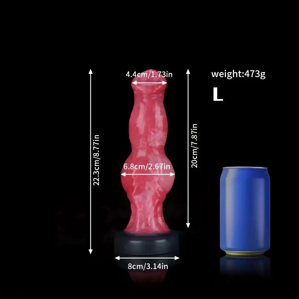 Knotted Silicone Animal Dildo - Animal Dildo, 3 Sizes