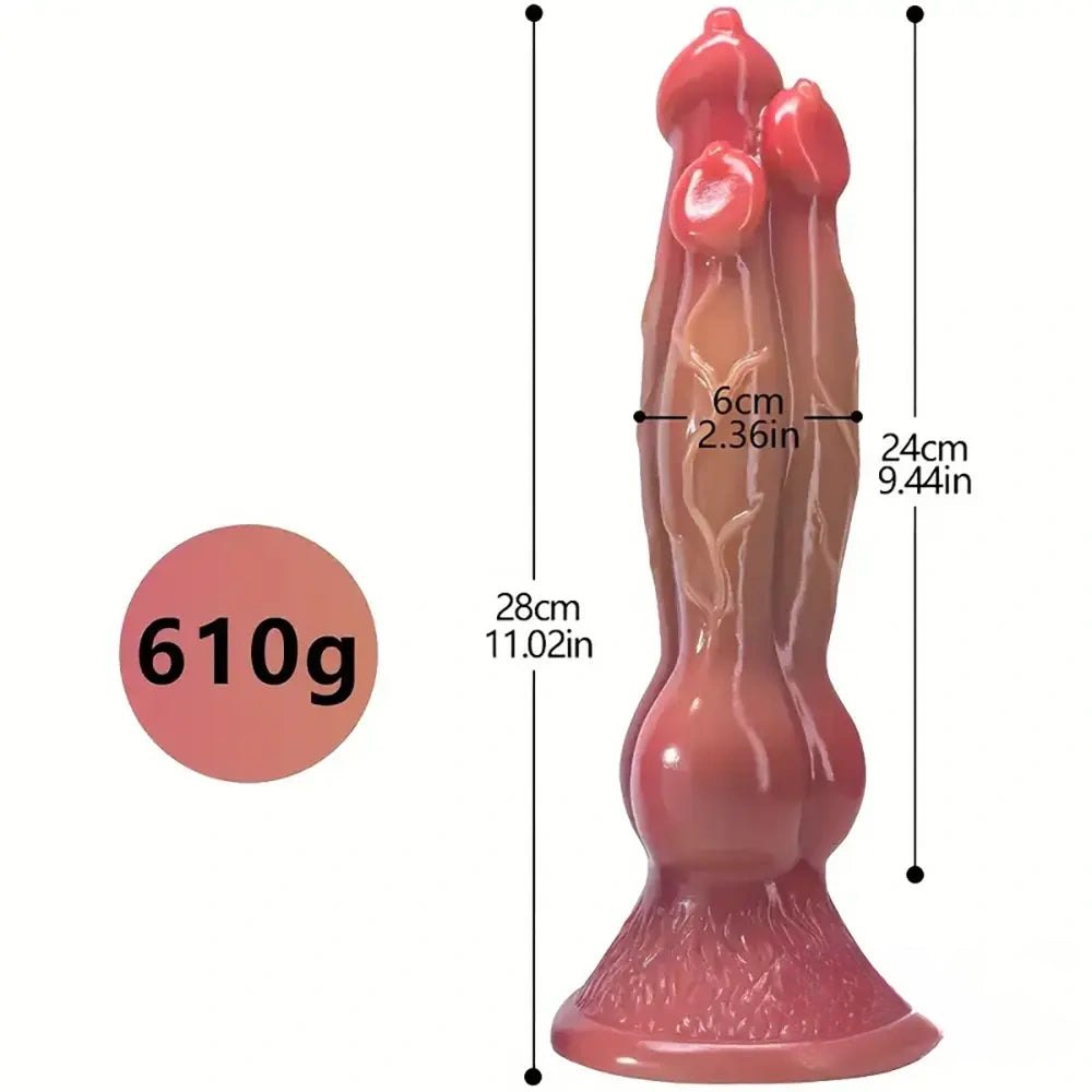 Knotted Silicone Animal Dildo - Knotted Dog Dildo