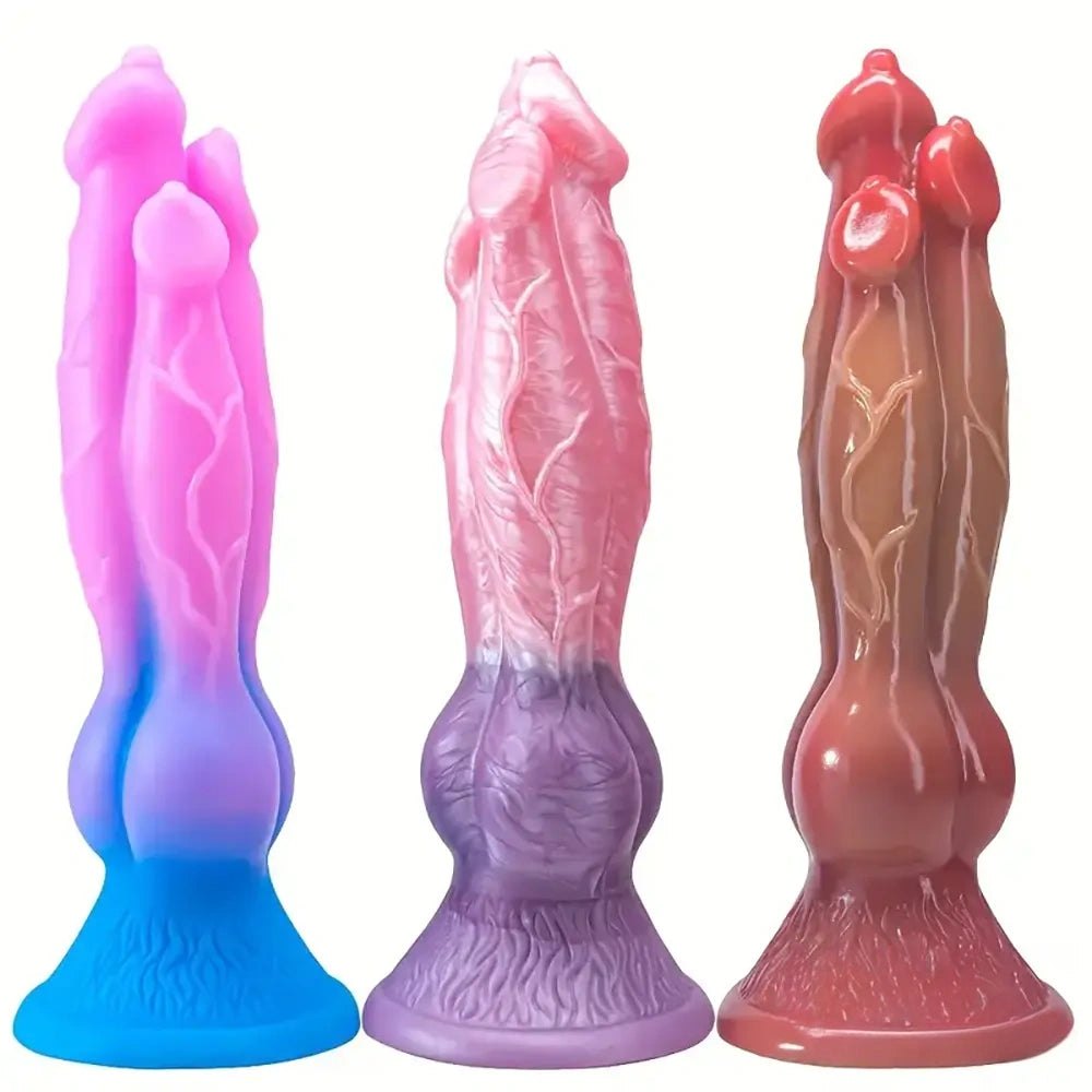 Knotted Silicone Animal Dildo - Knotted Dog Dildo