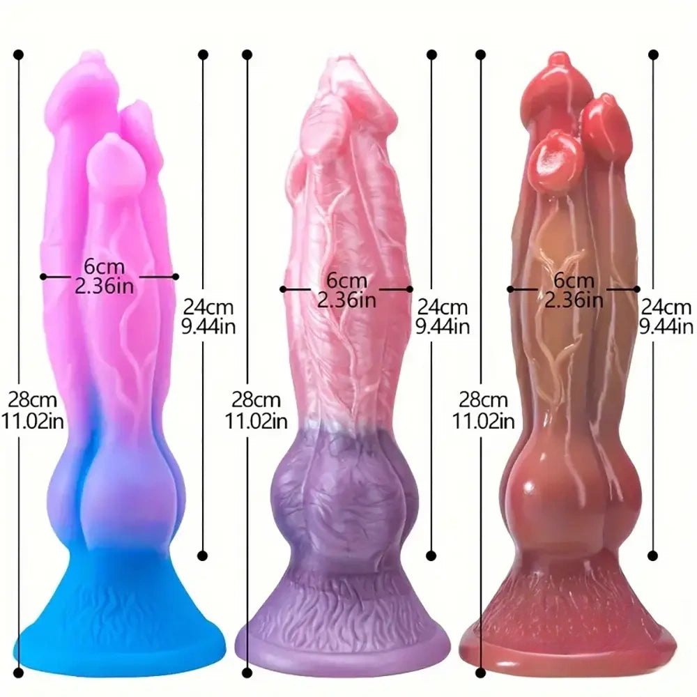 Knotted Silicone Animal Dildo - Knotted Dog Dildo