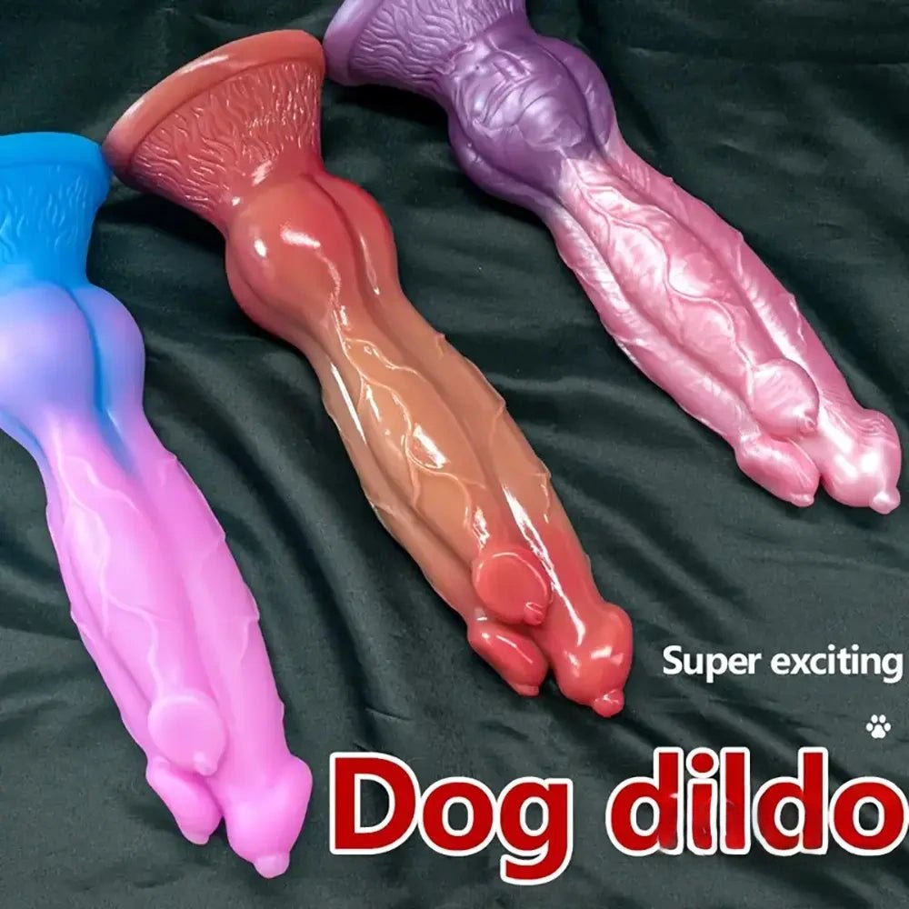 Knotted Silicone Animal Dildo - Knotted Dog Dildo