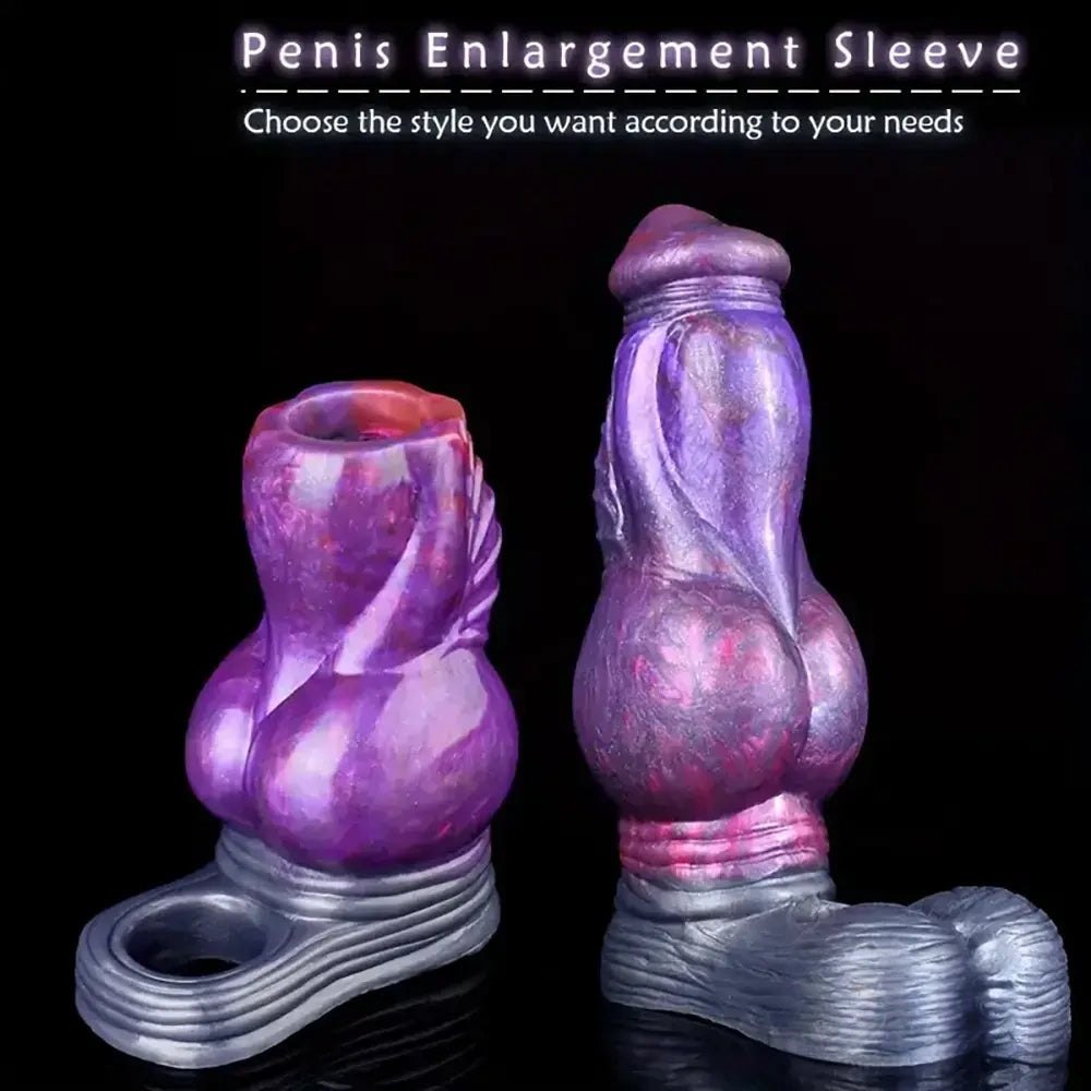 Knotted Penis Extension Sleeve - Silicone Knot Extender Sleeve