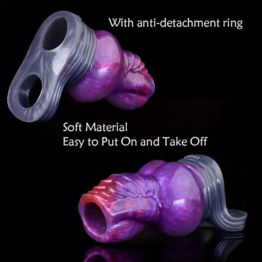 Knotted Penis Extension Sleeve - Silicone Knot Extender Sleeve