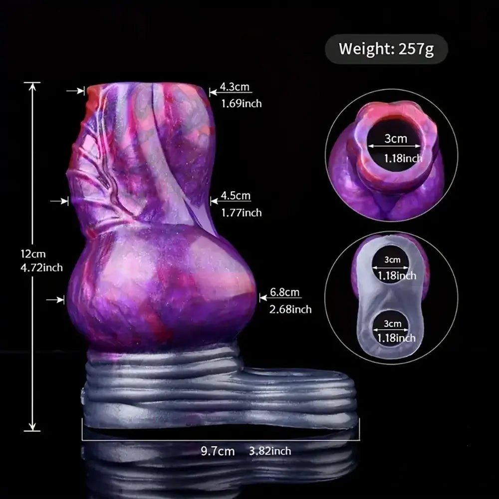Knotted Penis Extension Sleeve - Silicone Knot Extender Sleeve
