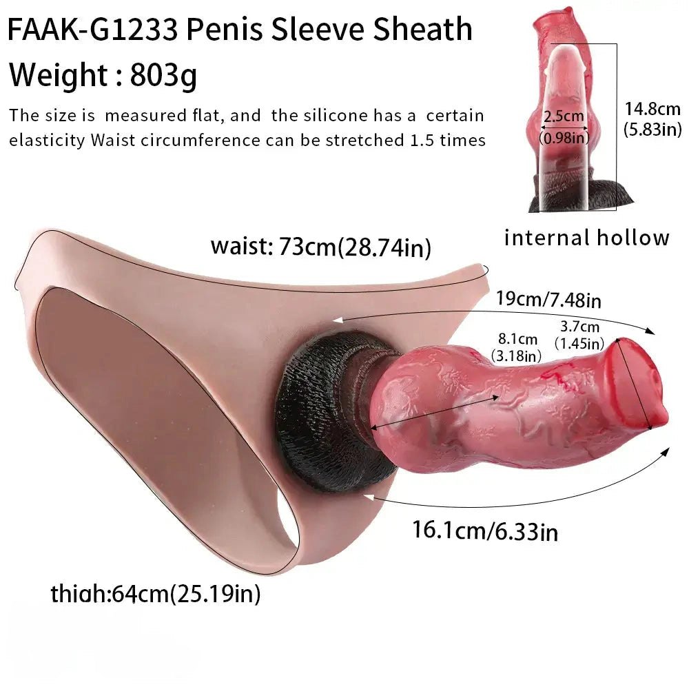 Knotted Strap-On Panty Dildo - Wearable Realistic Dildo