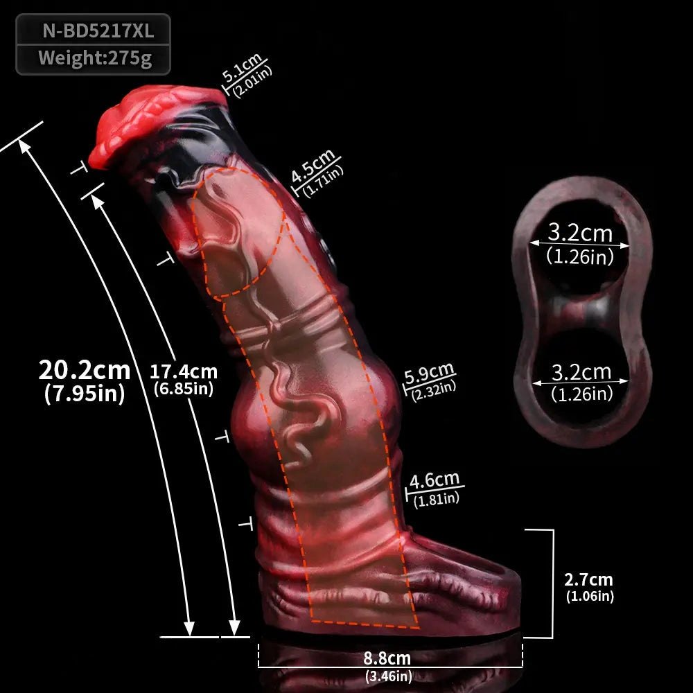 Knotted Tentacle Hollow Sleeve - Silicone Fantasy Dildo