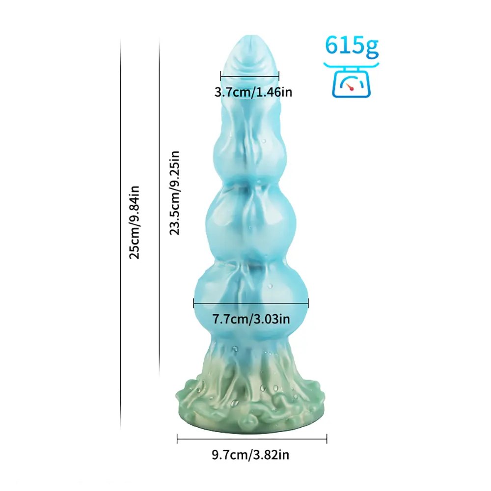 Knotted Thick Silicone Suction Dildo - Horse Style Knot Dildo