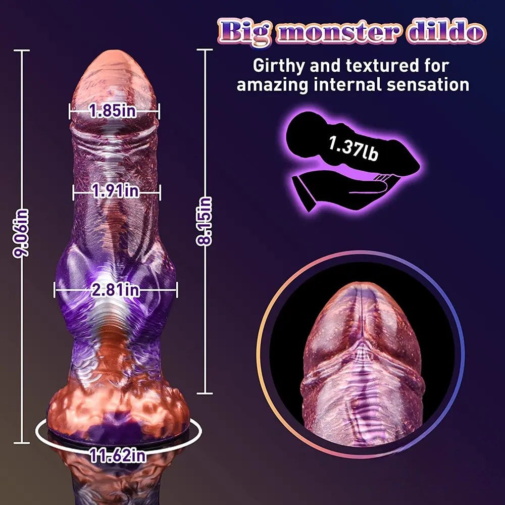 Knotted Wolf Fantasy Dildo - Silicone Horse Knot Dildo
