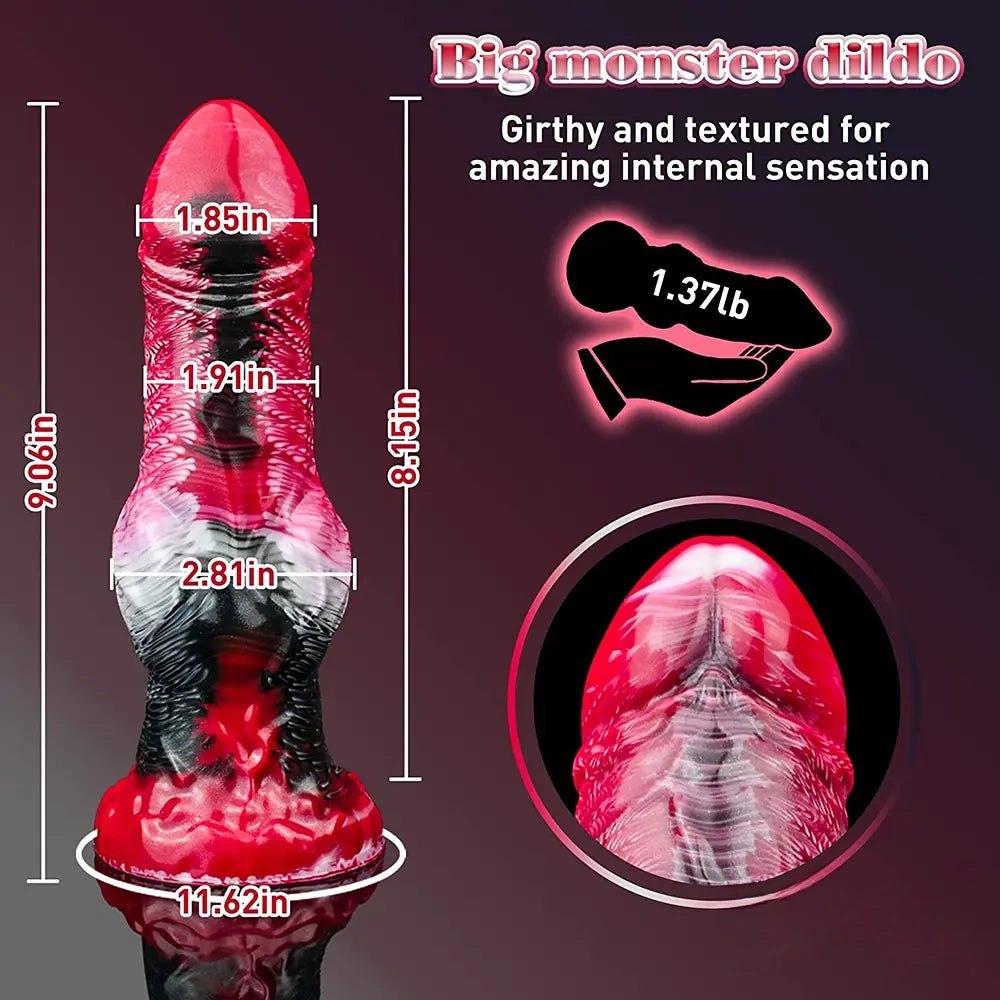 Knotted Wolf Fantasy Dildo - Silicone Horse Knot Dildo