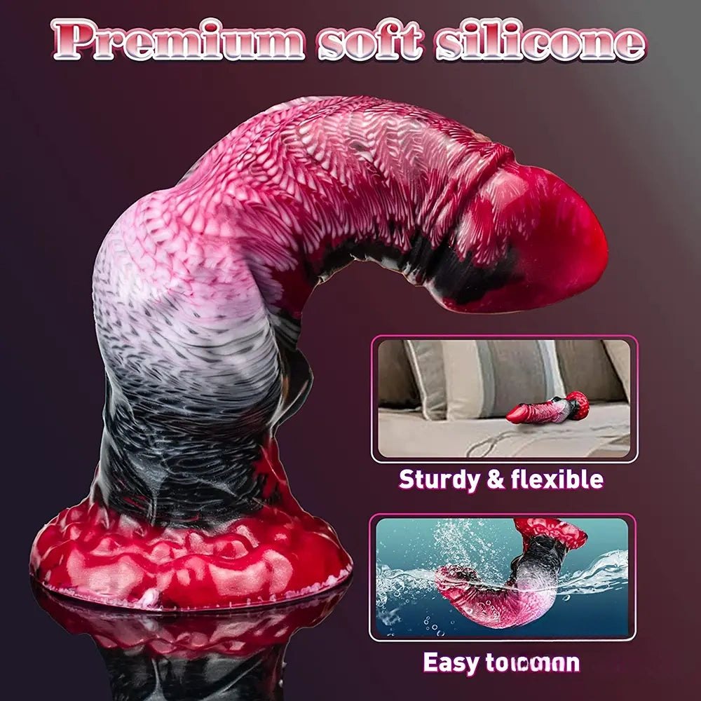 Knotted Wolf Fantasy Dildo - Silicone Horse Knot Dildo