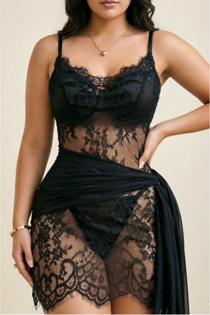 Lace Bustier Wrap Camisole - Sexy Camisole Set