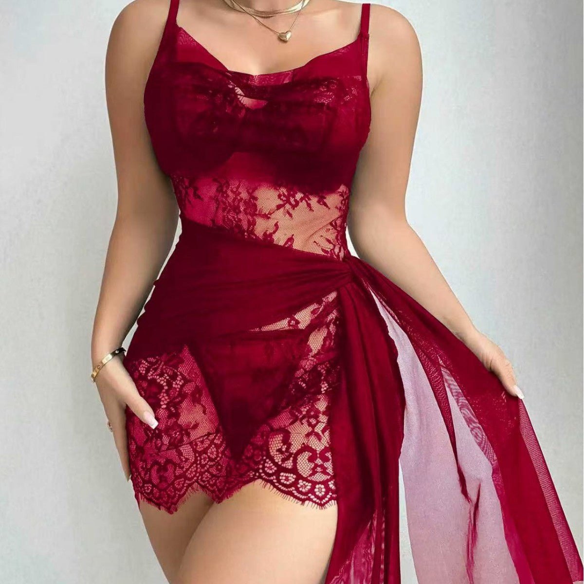 Lace Bustier Wrap Camisole - Sexy Camisole Set