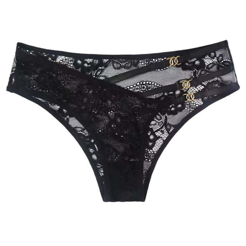 Lace Mesh Low-Waist Thong - Sexy G String Thong