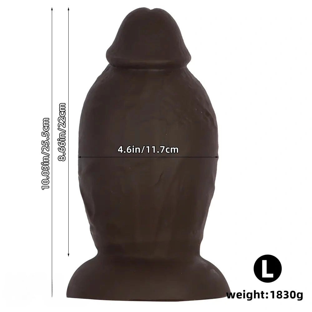 Large Coffee Anal Plug, S/M/L - Big Silicone Butt Plug